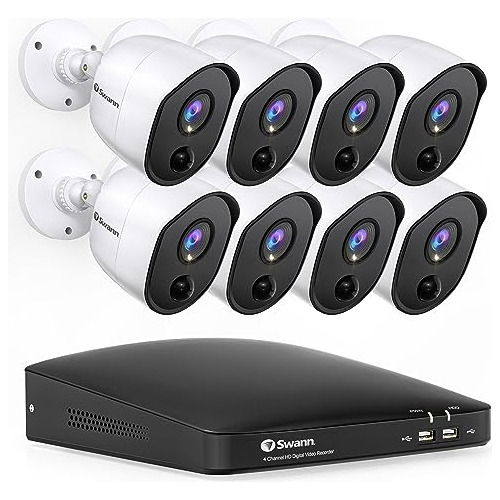 Swann Dvr Home Security Sistema De Cámara Con 1tb Hdd, 8 Can