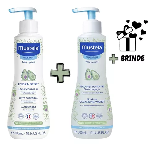 Kit Mustela Agua De Limpeza + Hydra Bebê Hidratante 300ml