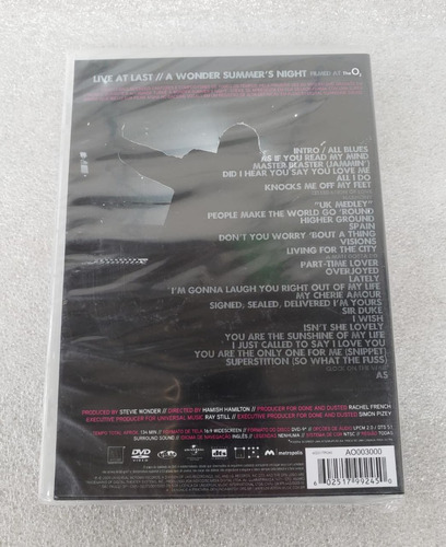 Dvd Stevie Woder - Live At Last