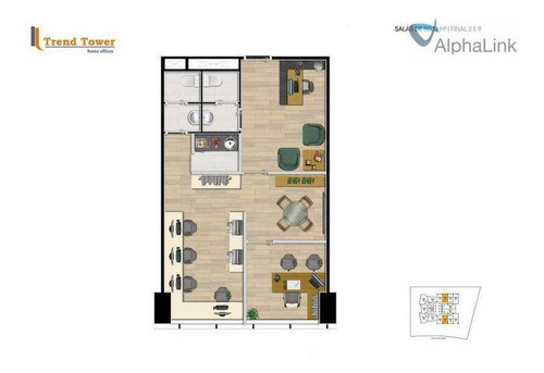 Imagem 3 de 15 de Sala À Venda, 50 M² Por R$ 375.950,00 - Alphaville - Barueri/sp - Sa0250