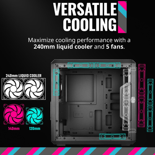 Torre De Micro-atx De Masterbox Más Fría Q300l Con Filtro De