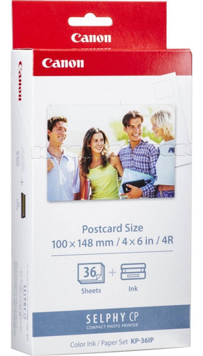 Papel Tinta Canon Selphy Cp Kp-36ip 4x6in 24 Fotos Impresora