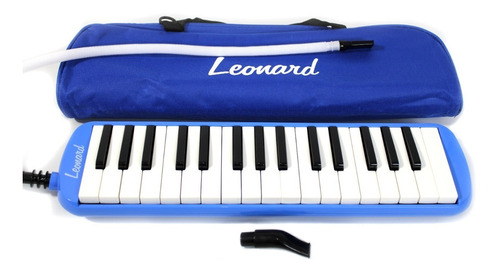 Flauta Melódica Leonard De 32 Notas Con Funda - Color Azul