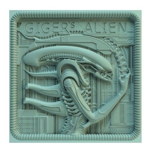 Giger Alien Placa 3d Modelo Stl Para Impresion 3d