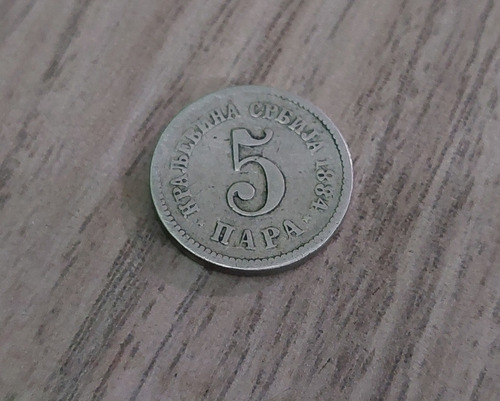 Moneda De 5 Para Año 1884