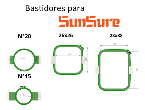 Bastidor Bordadora Sunsure 30x40 Generico