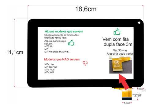 Tela Touch Vidro M7s Go - Pronta Entrega