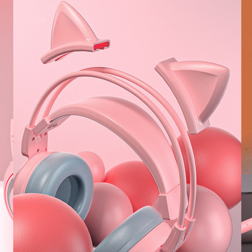 Fone De Ouvido Feminino Para Jogos E Microfone De Redução De