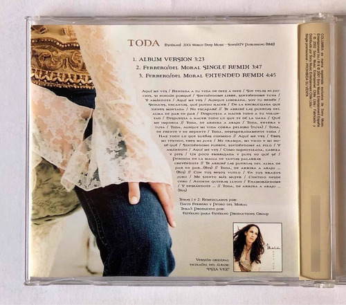 Malú - Toda (cd Single) Remixes Prácticamente Nuevo (2002)