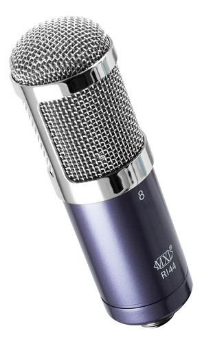 Micrófono de cinta Mxl R-144 con soporte tipo amortiguador y funda azul