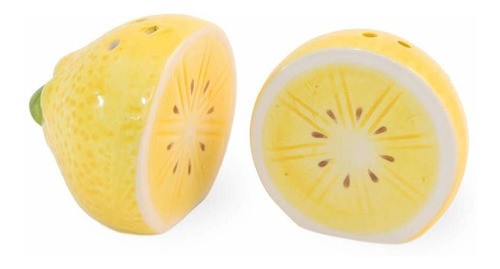 Juego Salero Pimentero Ceramica Lemon Halfs