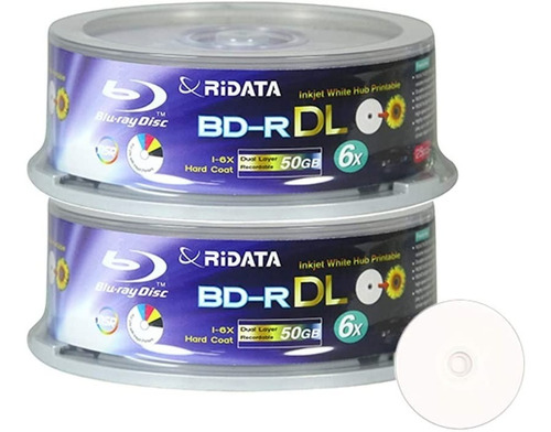 Blu Ray Dl 50 Gb Smart Buy Ritek Dual Layer Taiwan X Unidad