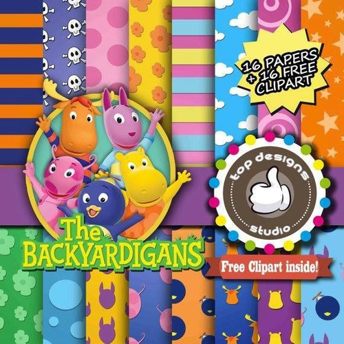 Kit Fondos Papeles Digitales The Backyardigans Clipart