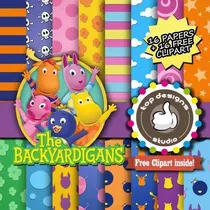 Comprar Kit Fondos Papeles Digitales The Backyardigans Clipart