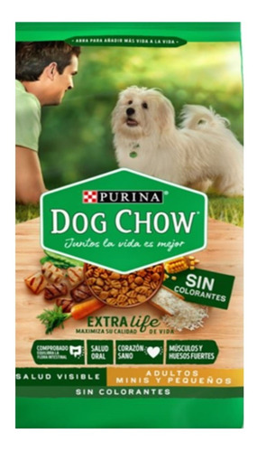 Dog Chow Sin Colorantes Adultos Minis Y Pequeños 22,7 Kg