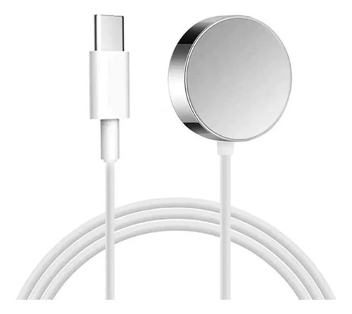 Cable Cargador Compatible Con Apple Watch Magnetico Usb C Color Blanco