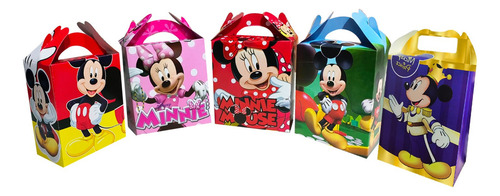Mickey O Minnie Mouse 50 Cajas Dulceras Bolos Fiesta