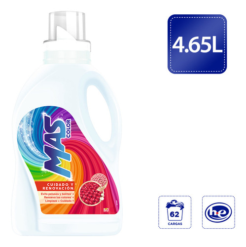 Mas colores intensos detergente líquido 4.65L