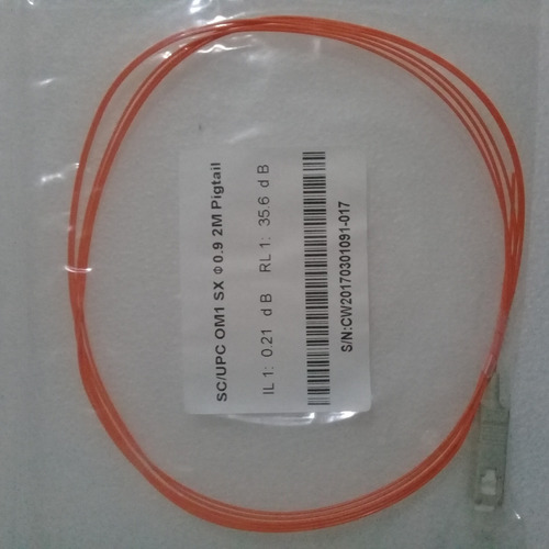 Pigtail Fibra Optica Multimodo 62,5 Um Sc/upc Om1 2 Metros