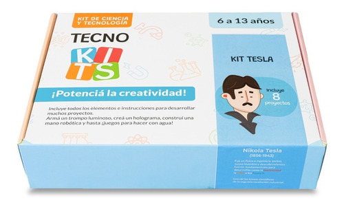 Imagen 1 de 5 de Kits De Ciencia Para Chicos (tecnokits - Caja Nikola Tesla)