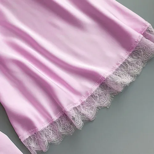 Nuevo Pijama De Seda Satinada Para Mujer, Bata, Ropa Interio