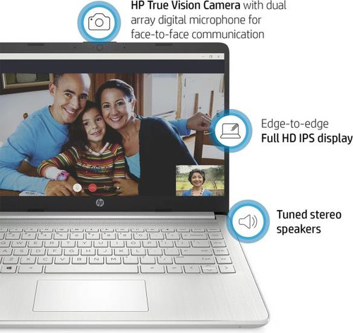 Laptop Hp Fhd Ips Display, Amd Ryzen U, 4gb Ram, 128gb Ssd,