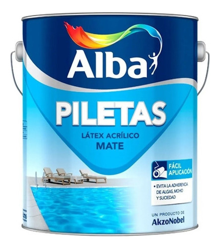 Pintura Latex Al Agua Para Piletas Piscinas 4lt Alba Pintumm