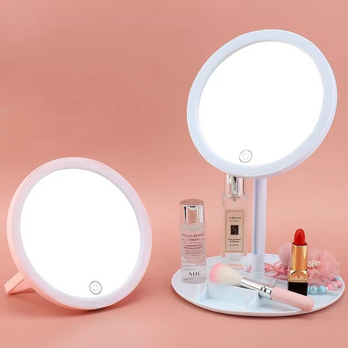 Imagen 4 de 7 de Espejo Con Luz Led 3 Niveles Maquillaje Redondo Recargable