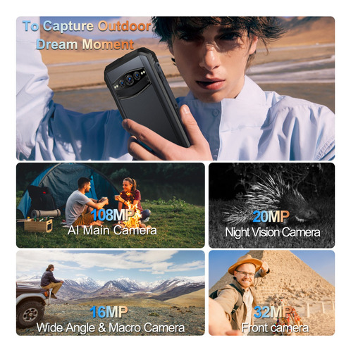 Doogee V30t 5g Dual Sim Rugged Phone 10800mah Android12 256gb Rom+12gb Ram 6.58inch 108mp Ip68 Waterproof/ip69k Wi-fi 6/gps/nfc