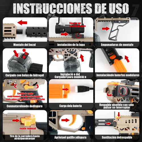 Pistola De Hidrogel Lanzador Juguete Automática Mk1