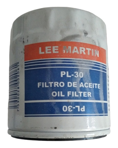 Filtro De Aceite Del Motor Marca Lee Martin,modelo Pl30.