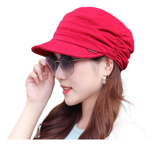 Gorro Rojo Sombreros Para El Frio De Moda Gorras De Mujer 