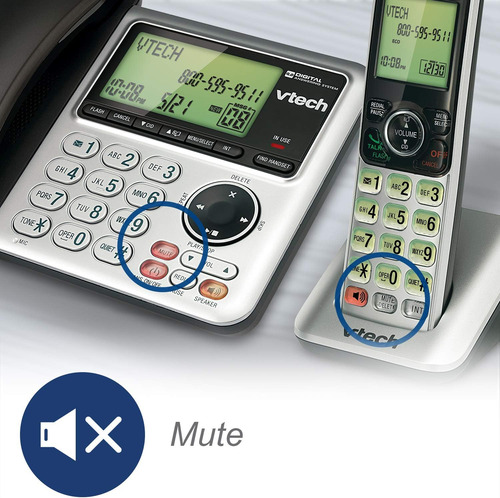 Vtech Csdect 6.0 Teléfono De Línea Fija De 2 Maneras
