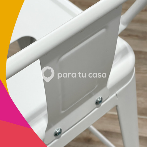 Imagen 4 de 10 de Banqueta Taburete Tolix Desayunadora Cocina Con Respaldo Ct