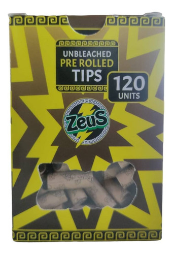 Tips Zeus Unbleached Pre Rolled Filtros Armados 