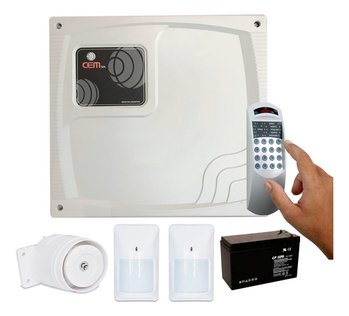 Kit Alarma 5 Zonas Con Teclado,2 Sensor, Batería Y Sirena