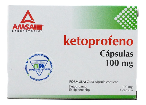 Ketoprofeno 100mg C/15 Cápsulas Amsa