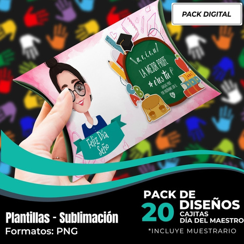 Kit Imprimible Diseños Cajitas Día Del Maestro M46