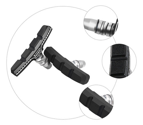 1 Par De Pastillas De Freno Silenciosas Para Bicicletas Dura