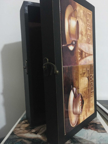 Caja De Madera Y Cerámica De 34cmx10.5cm Comprada En Usa