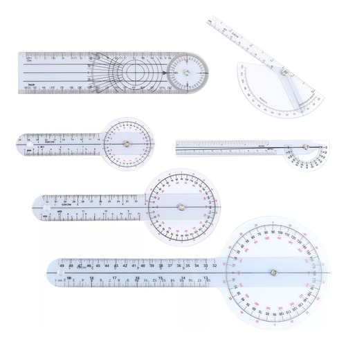 6pcs Kit De Goniómetros De Fisioterapia Herramientas Médicas