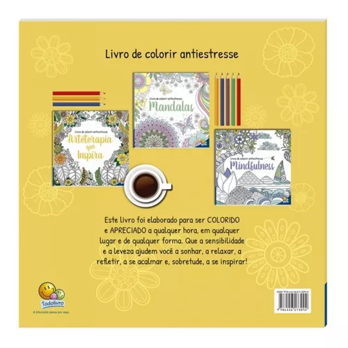 Livro de Colorir Adulto Antiestresse TodoLivro Mindfulness