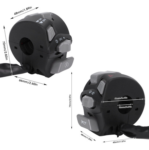 Botón De Control De Manillar De Motocicleta De 22 Mm A Prueb