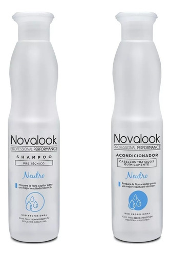 Shampoo + Acond. Neutro, Pre-técnico Novalook X 320 Ml.