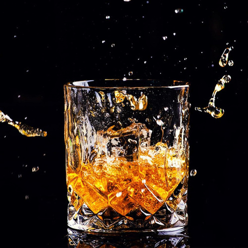 Set De 6 Vasos De Vidrio Para Whisky Licor 310ml Whiskeros Transparente