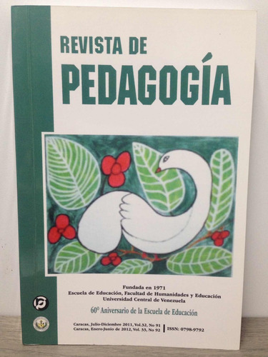 Libro Revista De Pedagogía Universidad Central De Venezuela