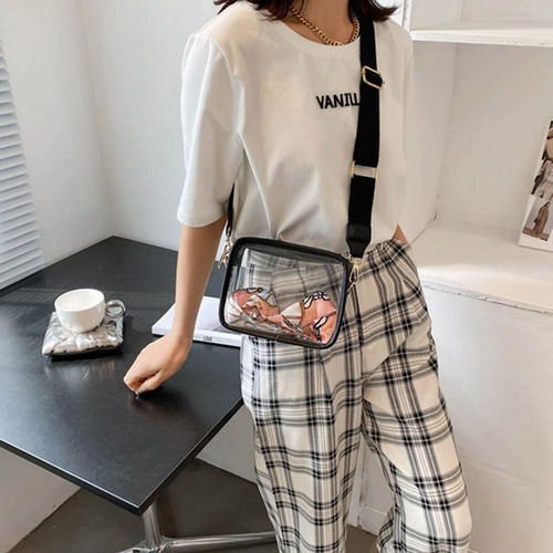 \ Bolso De Hombro Transparente De Pvc Aprobado Por El