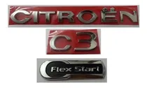 Comprar Kit Emblemas Letreiros Citroen C3 Flex Start 2013 u002F