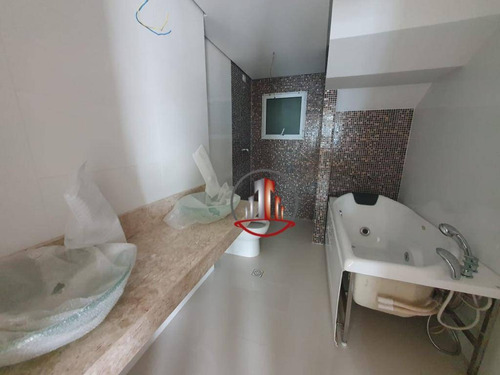 Belíssima Cobertura Na Vila Caiçara A 100 Metros Da Praia. - Co0017