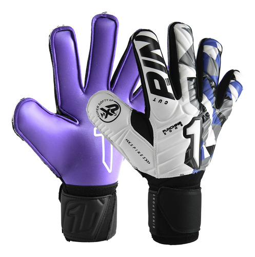 Guante De Portero Rinat Meta Gk Tactik Semi Spine Morado Ad.